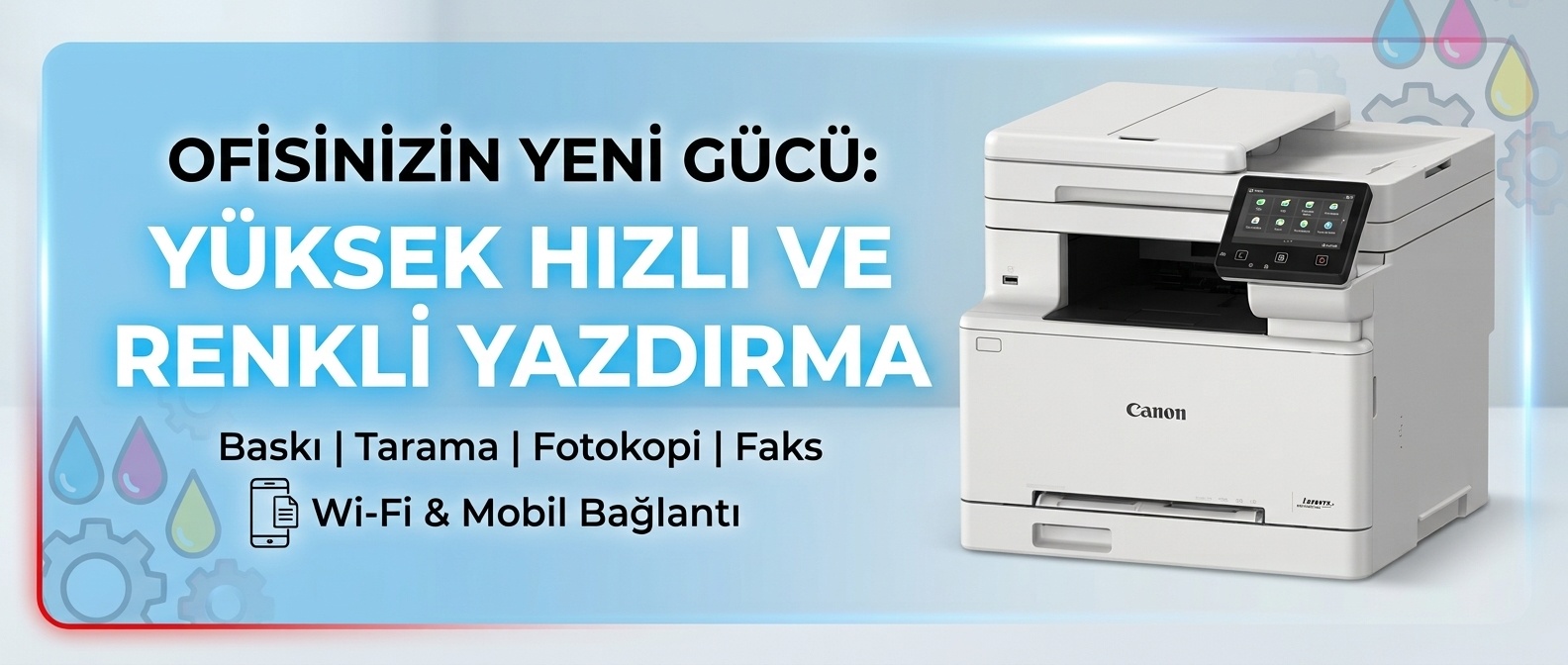 Canon MF664Cdw Wi-Fi Renkli Lazer Yazıcı | Muadil Tonerli