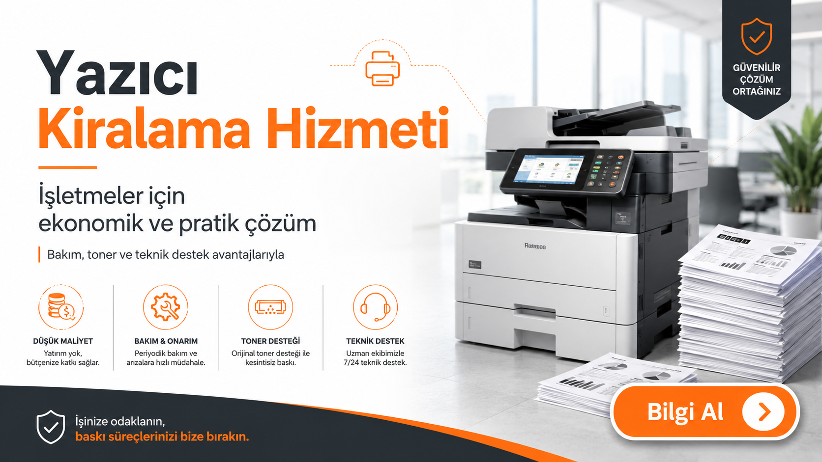 Yazıcı Kiralama Hizmeti: İşletmeler İçin Ekonomik ve Pratik Çözüm